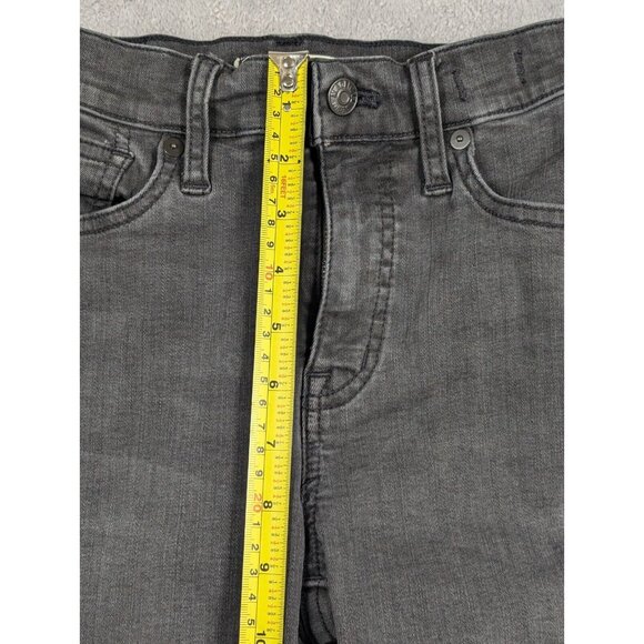 Madewell Jeans Womens Size 26 Charcoal Skinny Distressed Grunge Edgy Mid Rise - Picture 7 of 12